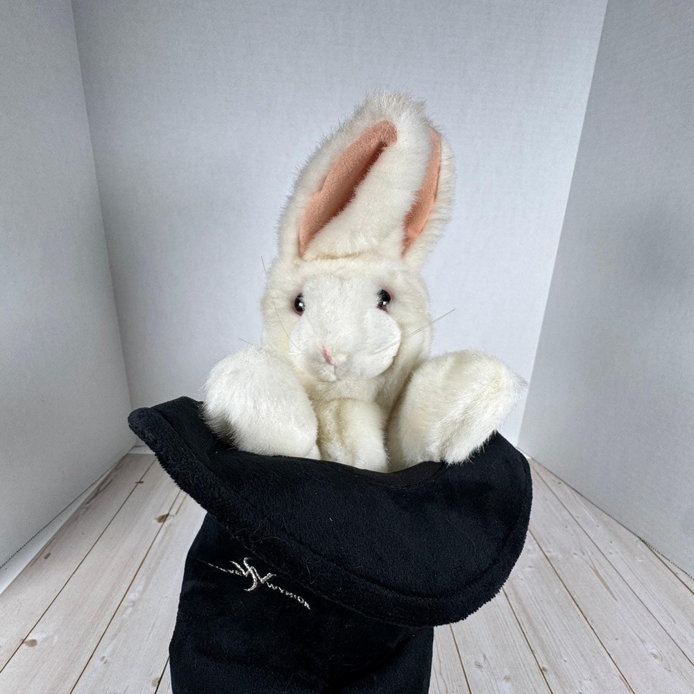 Folkmanis Steve Wyrick Rabbit in Hat Hand Puppet Magic Trick Plush Toy